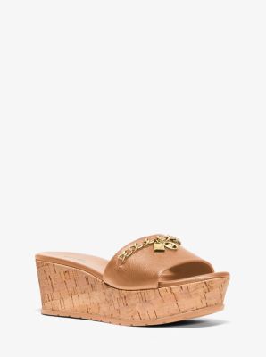 Elsa Leather and Cork Platform Sandal | Michael Kors