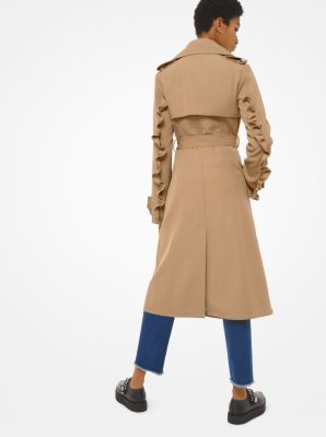 Wool gabardine hot sale trench coat