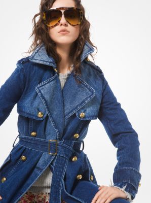 Michael kors discount denim trench coat