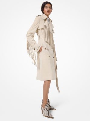 Michael kors cheap suede trench coat