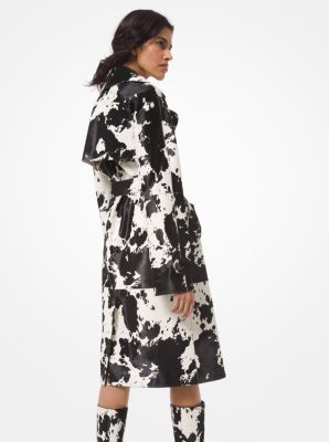 Pony Print Calf Hair Trench Coat