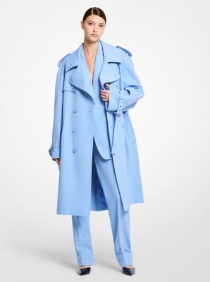 Wool Gabardine Trench Coat Michael Kors 