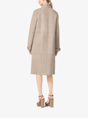 Michael kors suede outlet trench coat