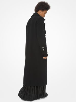michael kors wool blend officer's coat