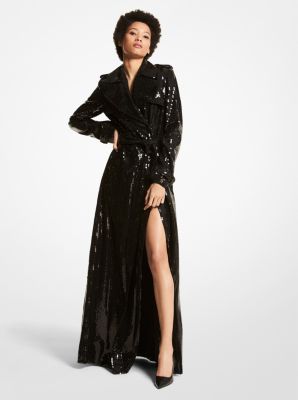 Sequined Evening Trench Coat | Michael Kors