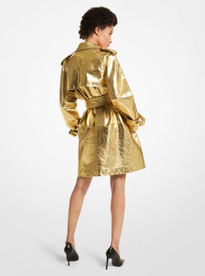 Michael kors sale leather trench coat