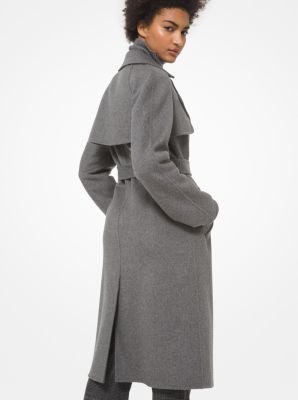 Jennifer Wool Melton Trench Coat | Michael Kors