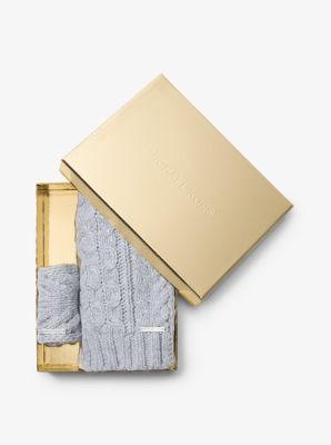 Cable-Knit Headband and Scarf Set