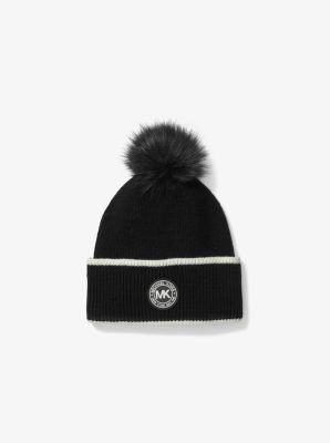 michael kors pom pom beanie