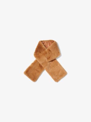 Faux Fur Pull-Through Scarf in LUGGAGE | Michael Kors
