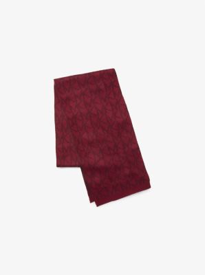 Logo Jacquard Cold Weather Accessory Set in DARK RUBY | Michael Kors