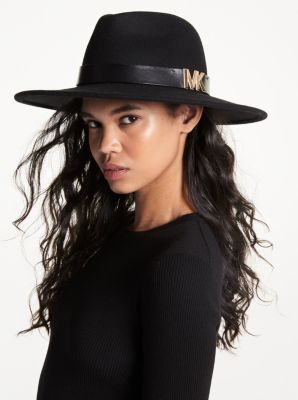 Logo Wool Blend Bolero Hat in BLACK | Michael Kors