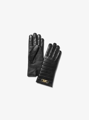 Michael kors 2025 quilted leather gloves