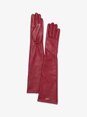 MK Handschuhe Opera Aus Leder - Rot