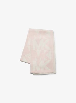 Logo Intarsia Knit Beanie and Scarf Set in SOFT PINK | Michael Kors