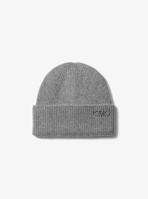 Ribbed Cashmere Beanie Hat in DERBY HEATHER | Michael Kors