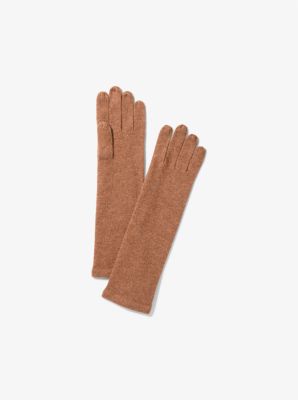 Michael Kors Cashmere Gloves In Brown