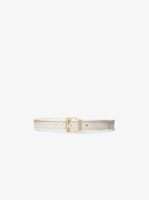 White and gold shop michael kors belt