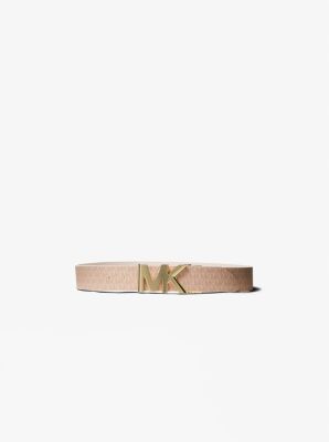 MICHAEL Michael Kors Reversible Faux Leather Belt with MK Logo