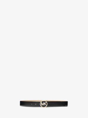 Leather Pavé Logo Belt image number 0