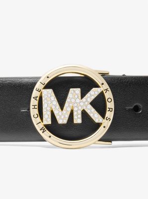 Leather Pavé Logo Belt image number 1