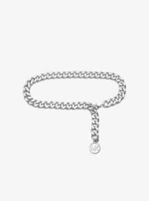 Logo Silver-tone Chain-link Belt | Michael Kors