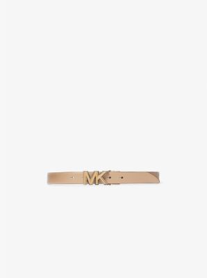 MICHAEL Michael Kors Reversible Faux Leather Belt with MK Logo