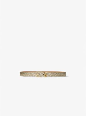 MICHAEL KORS Metallic Logo Belt S store