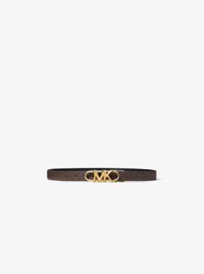 Reversible Logo and Leather Belt | Michael Kors