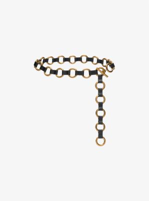 Leather and Chain-Link Belt image number 0