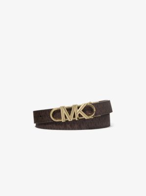 Cinturón reversible de piel con logotipo clásico e imperio