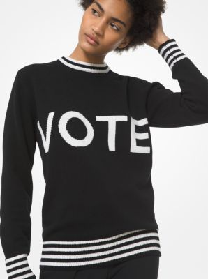 Vote Cashmere Intarsia Sweater