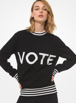 Vote Cashmere Intarsia Sweater