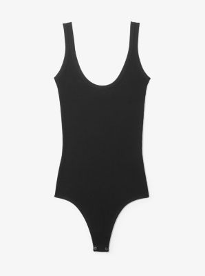 Ribbed Stretch Viscose Bodysuit image number 2
