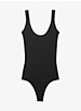 Ribbed Stretch Viscose Bodysuit image number 2