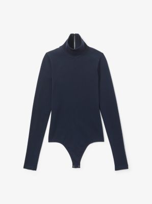 Stretch Viscose Turtleneck Bodysuit