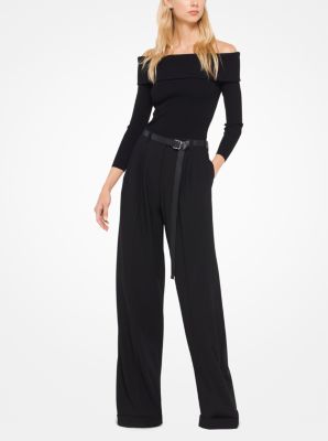 Stretch-Viscose Off-the-Shoulder Top