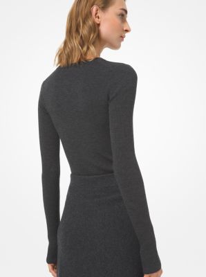 Merino Wool V-Neck Bodysuit