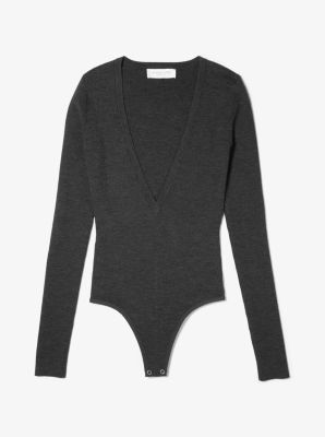 Merino Wool V-Neck Bodysuit