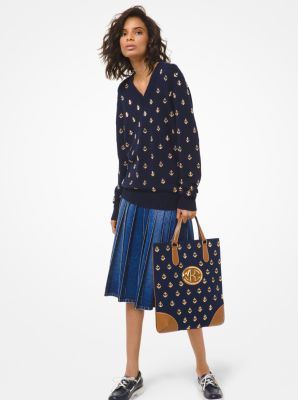 Anchor Embroidered Cashmere Sweater