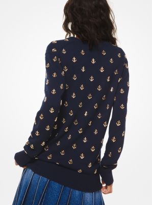 Anchor Embroidered Cashmere Sweater