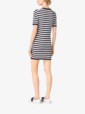 Michael kors striped outlet shirt dress