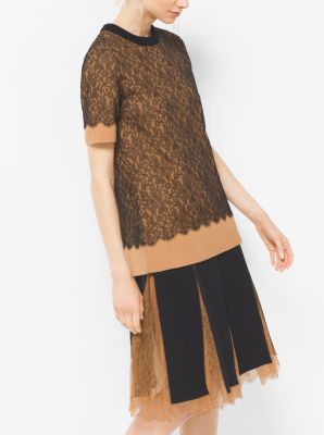 Cashmere and Chantilly Lace T-Shirt