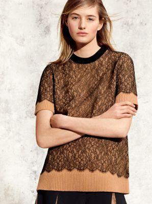 Cashmere and Chantilly Lace T-Shirt