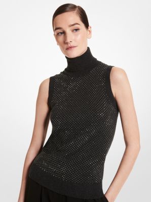 Cashmere sleeveless turtleneck outlet sweater