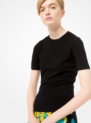 Camiseta de viscosa elástica in NEGRO | Michael Kors