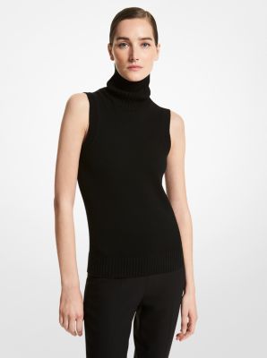 Cashmere Sleeveless Turtleneck image number 0