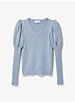 Cashmere Puff-Sleeve Sweater image number 3
