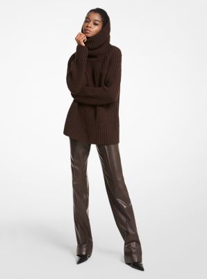 Cashmere Funnel Neck Sweater in CAOBA | Michael Kors