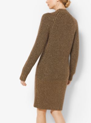 Mohair and Wool Ribbed Sweater Dress